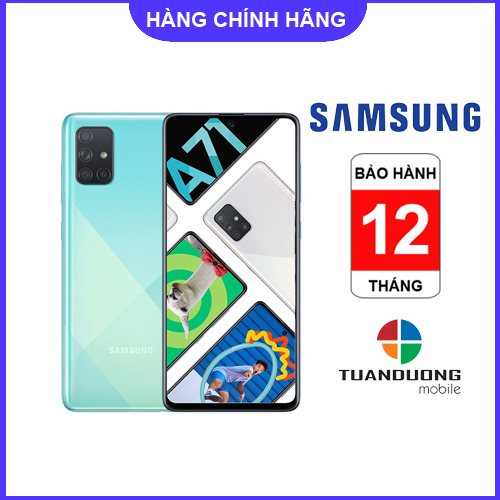 [Voucher 7% từ 04.08 đến 06.08] [Trả góp 0%]Điện thoại Samsung Galaxy A71 (8GB /128GB) Hàng Mới Nguyên Hộp - Bảo Hành Chính Hãng