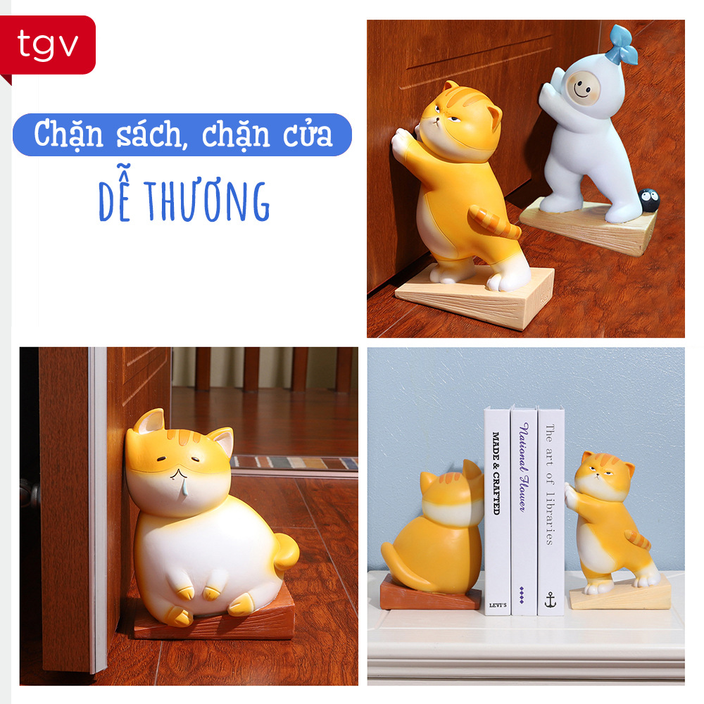 Đồ Chơi Cute Hình Con Mèo Đáng Yêu Chặn Sách, Trang Trí Bàn Làm Việc, Bàn Học Phòng Ở, Làm Quà Tặng Dễ Thương Xinh Xắn