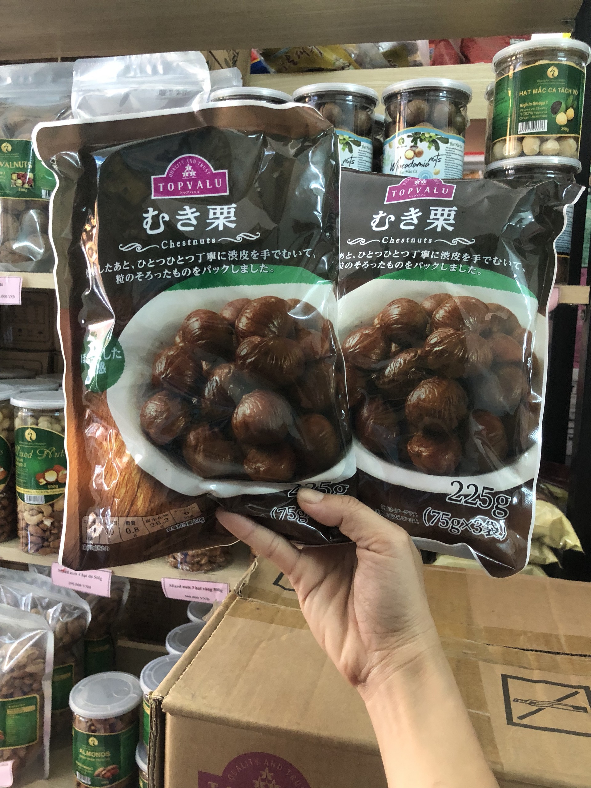 [HCM]Hạt dẻ hấp Topvalu Nhật Bản 225gr