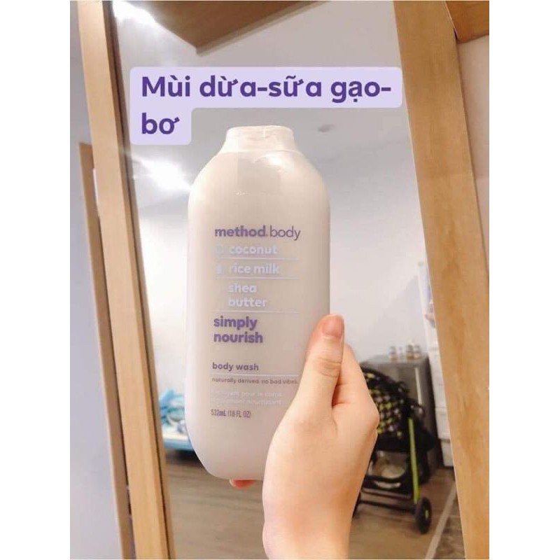 [HCM]Sữa Tắm Dưỡng Ẩm Method  XÁM Chính Hãng Của Úc