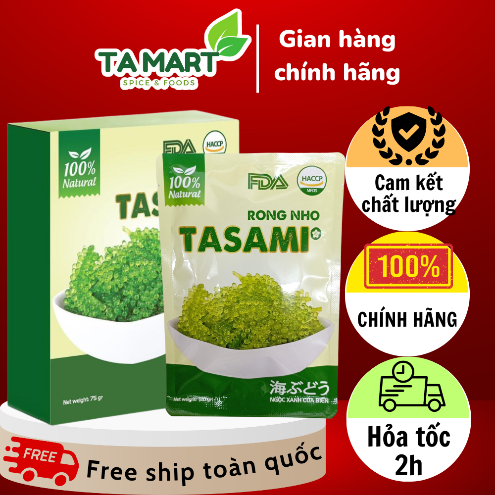 Rong nho tách nước tasami theo công nghệ tách nước tiêu chuẩn nhật bản 20g, 35g, 75g