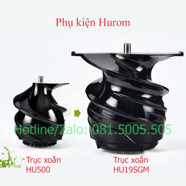Trục xoắn ép của máy ép chậm Hurom 500 Trục xoắn ép của máy ép chậm Hurom Hurom 19SGM Phụ kiện máy ép chậm Hurom
