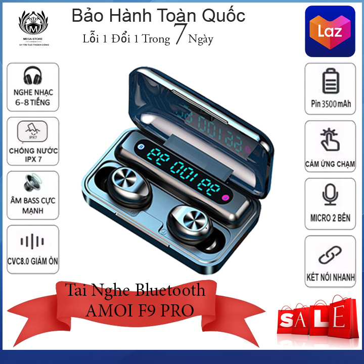 Tai Nghe- Tai Nghe Bluetooth- Tai Nghe Bluetooth True Wireless Amoi F9 PRO