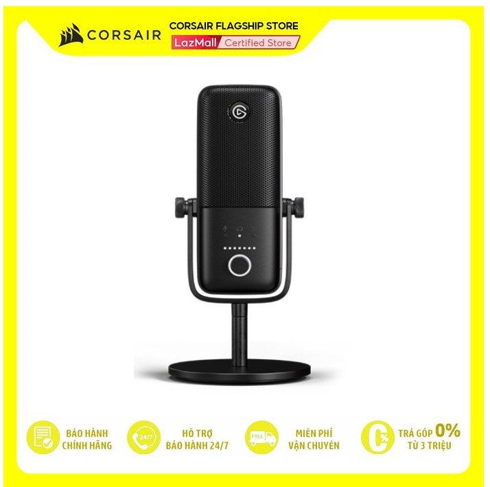 Thiết bị thu âm thanh microphone elgato wave 3 10mab9901