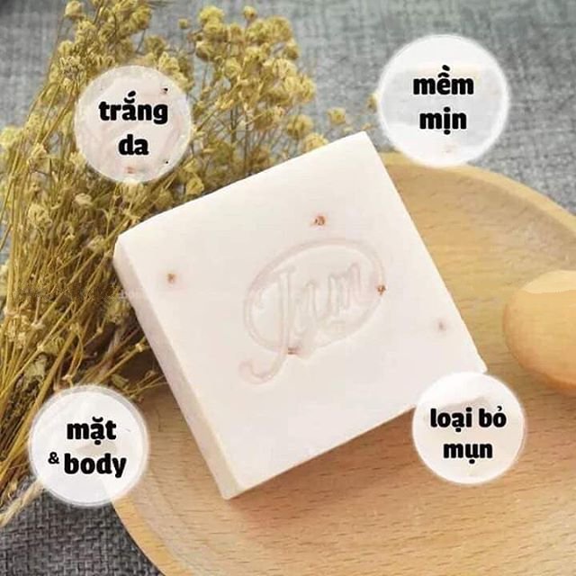 Xà phòng cám gạo tắm trắng, khử mùi Jam Rice Milk Soap Thái Lan 75g - Làm sạch, dưỡng ẩm, khử mùi da HLS849