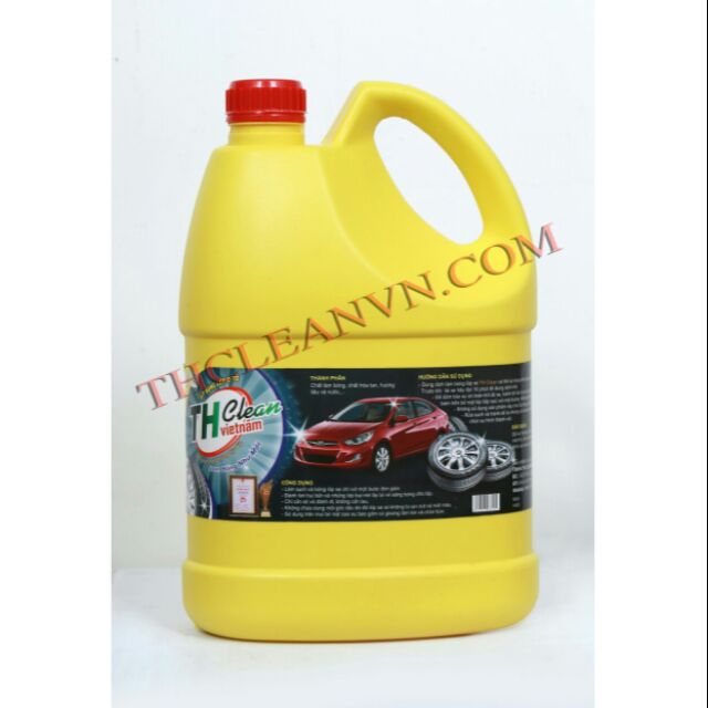 Xịt bóng lốp xe ô tô cao cấp TH CLEAN 4.5 lít