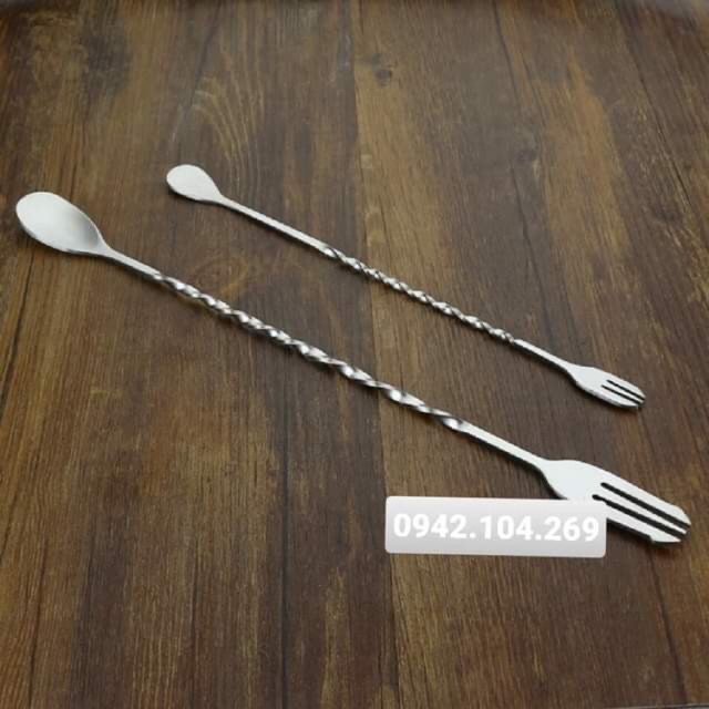 Thìa bar khuấy / thìa bar pha chế inox 26cm-32cm