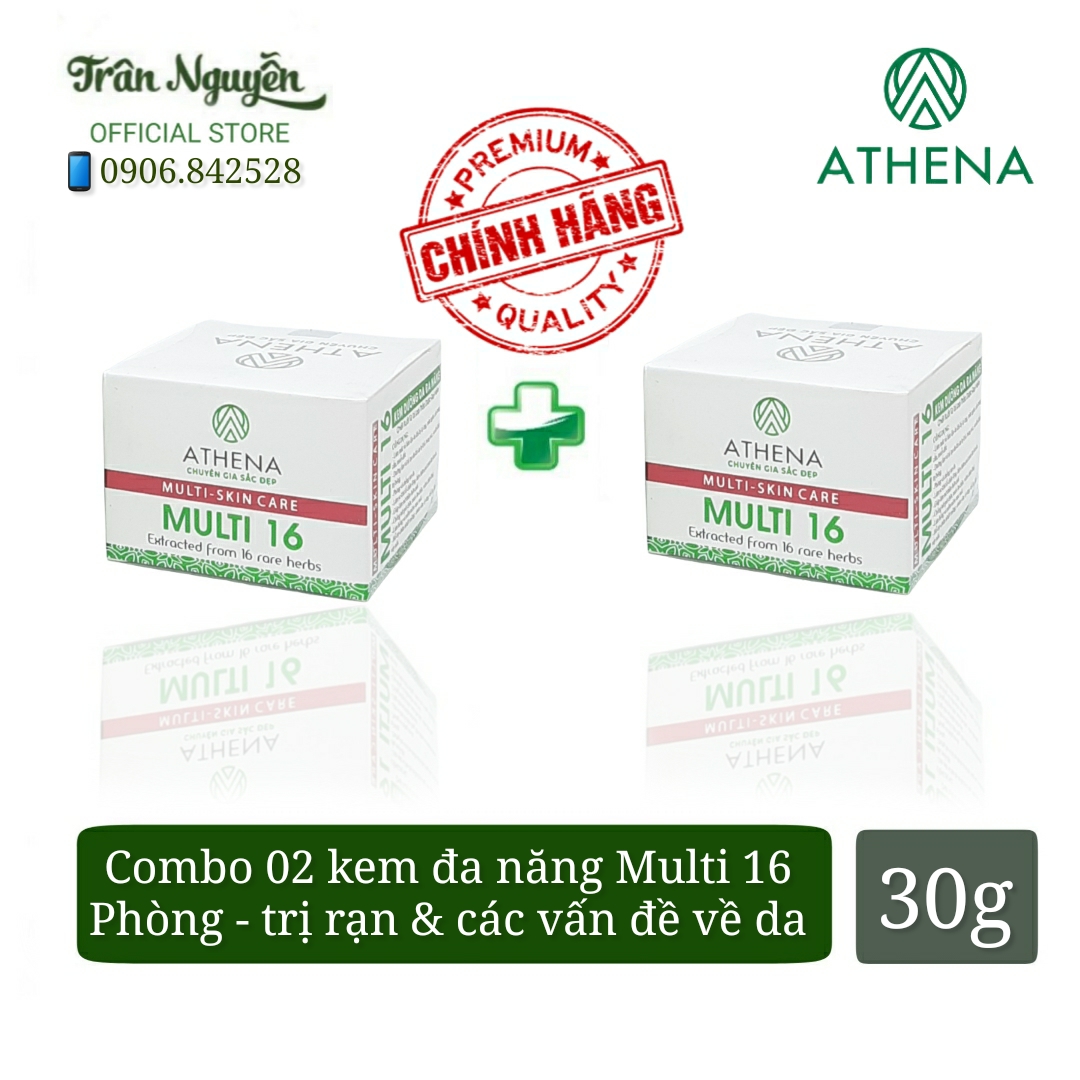 Combo 2 kem rạn multi 16 athena 30g - kem ngừa rạn, chống rạn da mẹ bầu, mờ rạn cho mẹ sau sinh, mờ rạn tăng cân nhanh, mờ rạn do tập gym