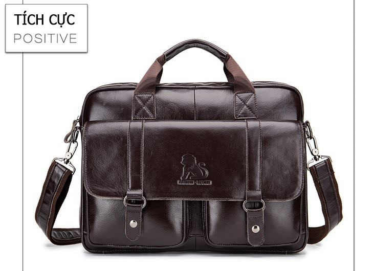 TÚI XÁCH CÔNG SỞ CAO CẤP CỠ LỚN CHẤT DA BÒ THẬT CHỐNG CHÀY XƯỚC CHỊU UỐN NÉN ĐÀN HỒI BỀN BỈ THEO THỜI GIAN CẶP CHỨA LAPTOP 15,6 INCH TÀI LIỆU A4 SỬ DỤNG ĐI LÀM ĐI CÔNG TÁC