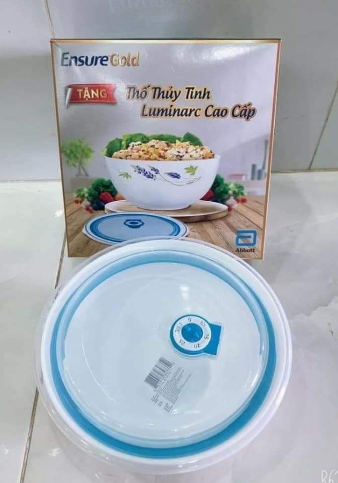Set 4 tô thủy tinh Luminarc 20cm có nắp hút chân không