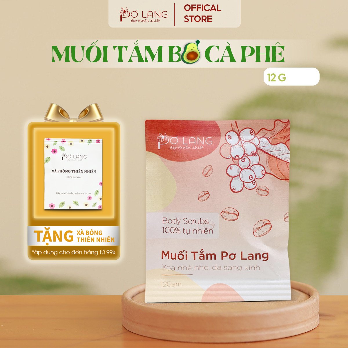Muối tắm giảm mụn lưng Pơ Lang túi 12 gam
