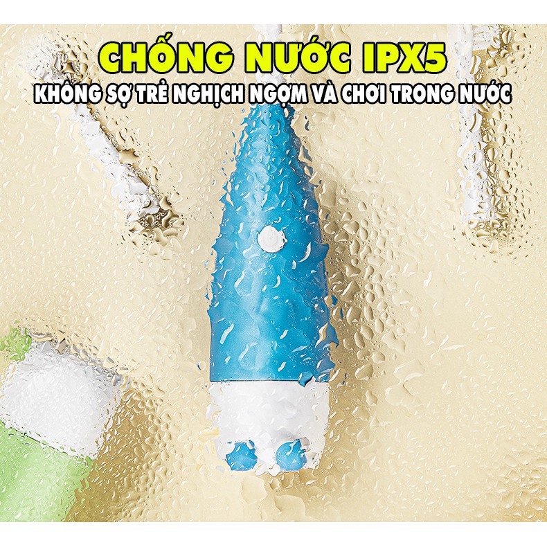 Bàn Chải Điện ( Chính Hãng ) Máy Đánh Răng Chạy Pin Tự Động Focus Kids Sạch Răng Tiện Lợi Chống Nước IPX5 An Toàn Cho Bé - Andanshop