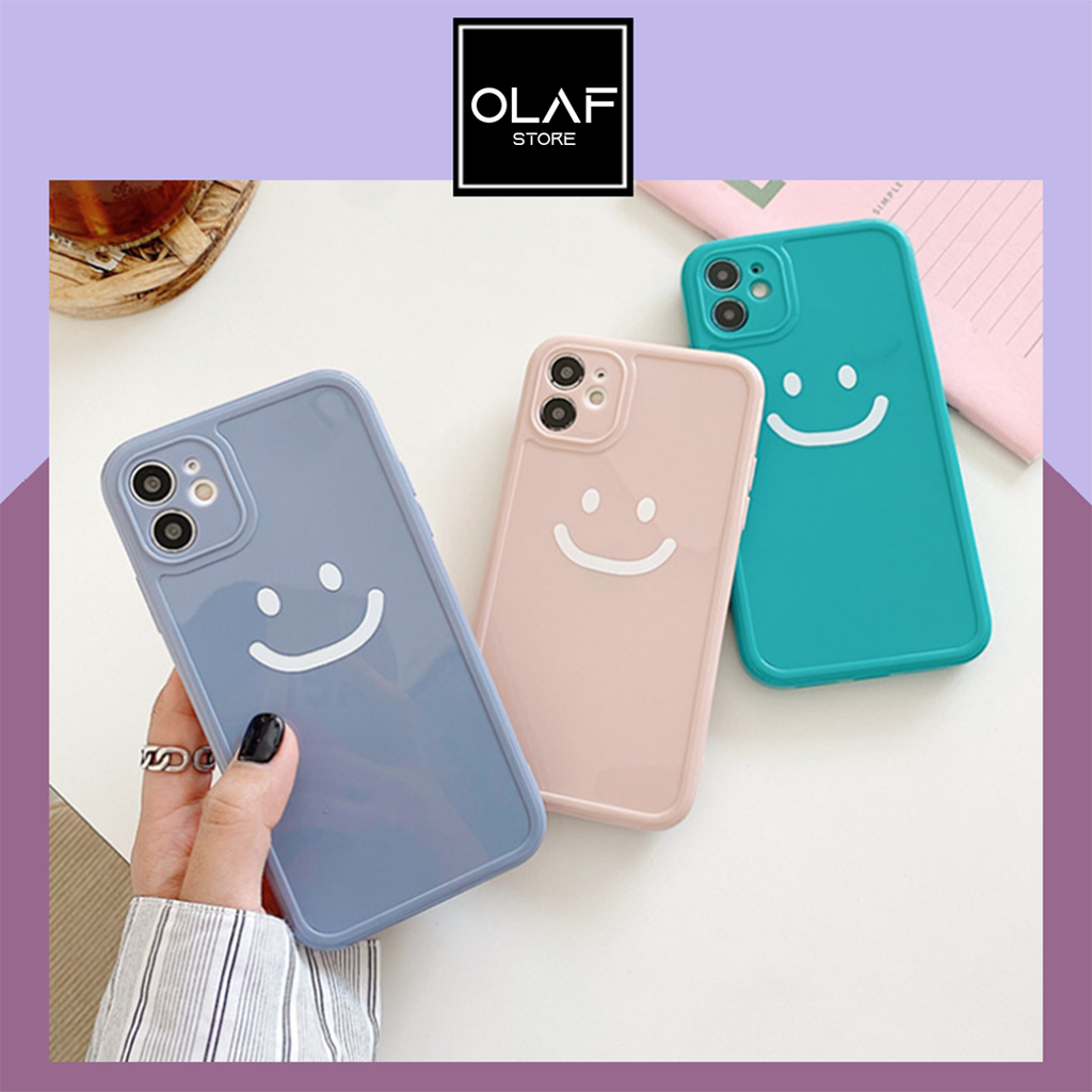 Ốp iPhone dẻo hình mặt cười dễ thương 3 màu bóng. Thích hợp cho 7plus/ 8plus/ X/ XS/ XsMax/ 11/ 11 ProMax