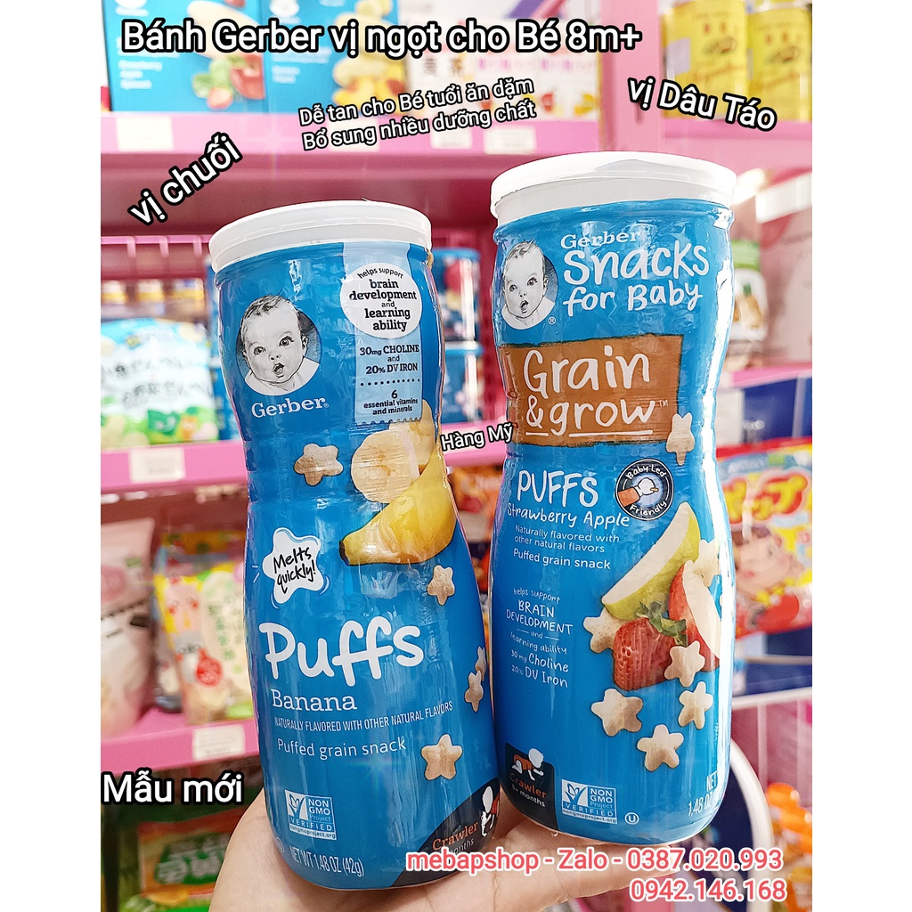 Bánh ăn dặm gerber cao đủ vị cho bé