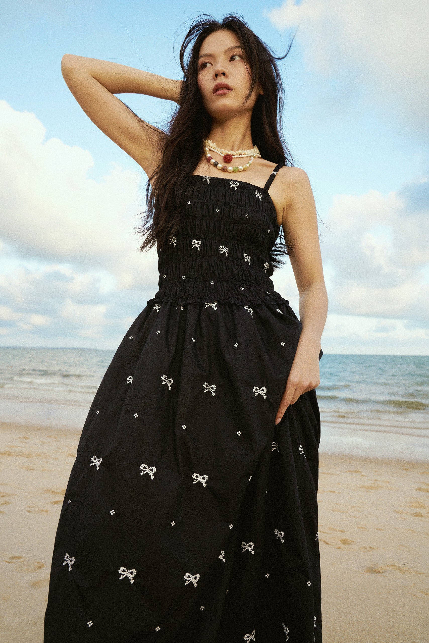 Kido - đầm hai dây khoét lưng dáng dài sienna dress