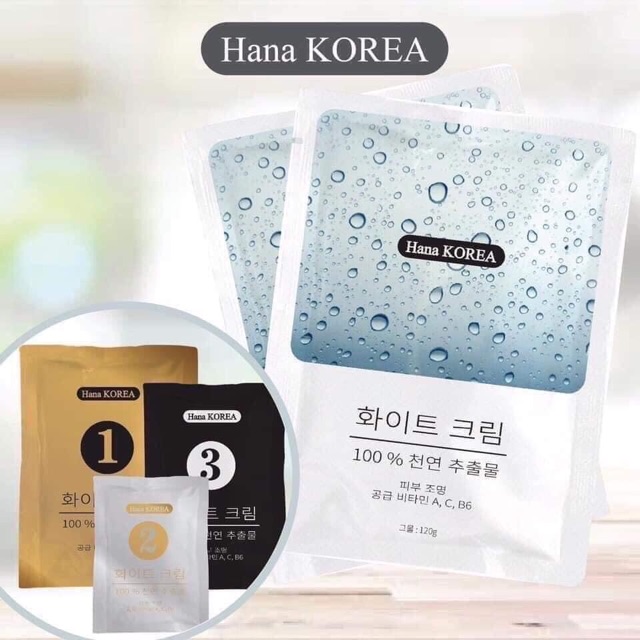 [HCM]Combo 5 set tắm  trắng da toàn thân Hana Korea tắm  trắng Hàn Quốc tắm  trắng Hana Korea ủ trắng Hàn Quốc