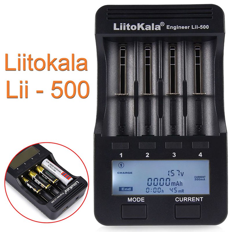 Bộ Sạc Và Tes Pin Đa Năng Liitokala Lii-500 (Không kèm nguồn)