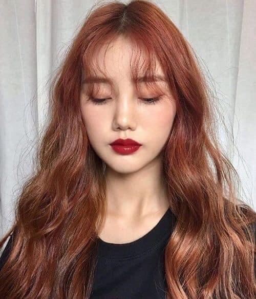 Thuốc nhuộm tóc màu Nâu đỏ + Tặng trợ nhuộm, gang tay