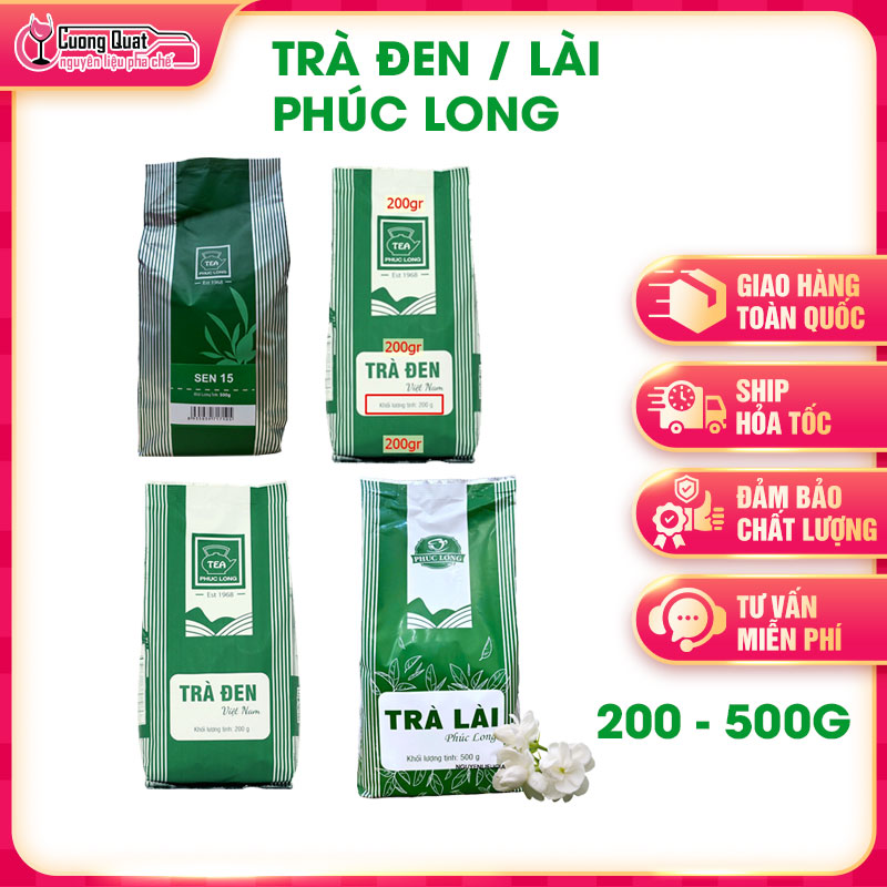 Trà Đen/Trà Lài Phúc Long Nhiều Loại 200gr - 500gr