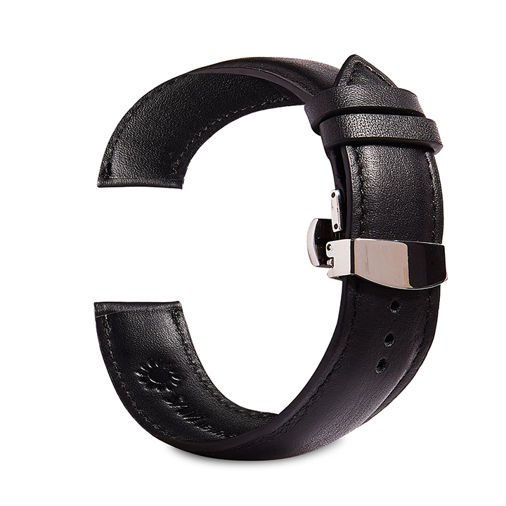 Dây Đồng Hồ Da Bò Đen Size 14/15/16/18/19/20/22/24/26mm - Dây Da Đồng Hồ SDBD002KB, Bảo Hành 12T Chính Hãng Từ SAM Leather