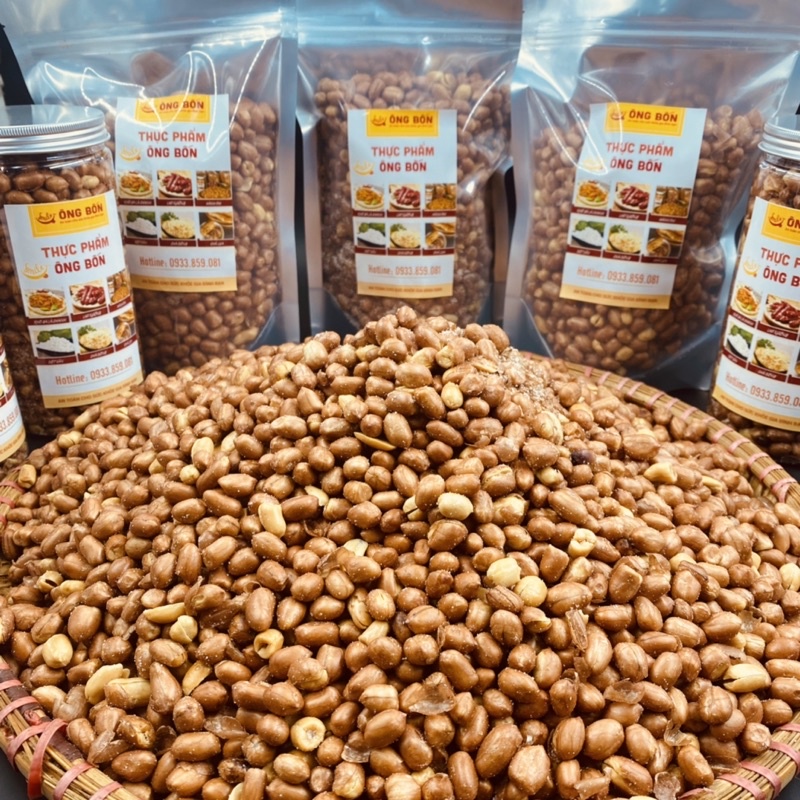 Lạc da hồng rang muối -đậu phộng rang muối, hạt siêu bự, đóng mới mỗi ngày