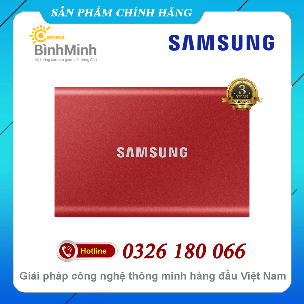 Ổ Cứng Di Động 500GB / 1TB / 2TB SSD External Samsung T7 USB 3.2 Gen2 (MU-PC500 / MU-PC1T0 / MU-PC2T0)
