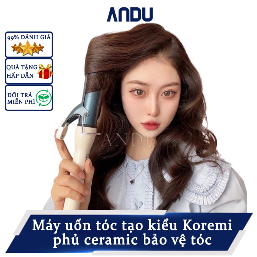Máy Uốn Tóc Tạo Tiểu Hàn Quốc Koremi Đa Đăng Máy Làm Xoăn Phồng Tóc Tạo Kiểu Nhanh Xoăn Lọn To Nhỏ