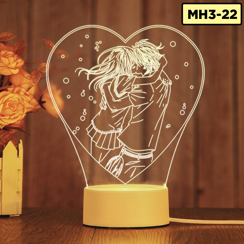Đèn LED 3D nhiều mẫu khác nhau, quà tặng tình yêu, mô hình xe đẹp,đèn ngủ đèn trang trí decor