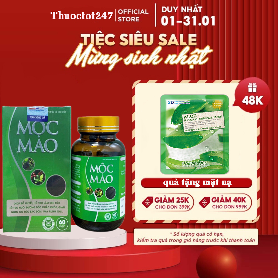 ✅  VIÊN UỐNG MỘC MAO ❤️ VIÊN UỐNG TÓC MỘC MAO GIẢM GÃY RỤNG LÀM ĐEN TÓC