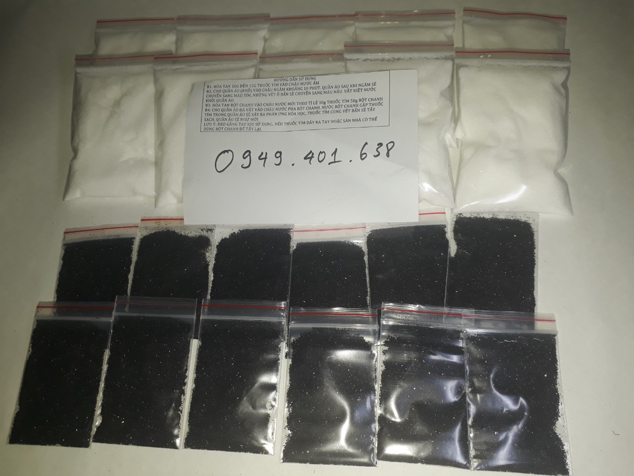 20 gói tẩy mốc quần áo, ố vàng, thâm kim quần áo dân gian tím bột chanh