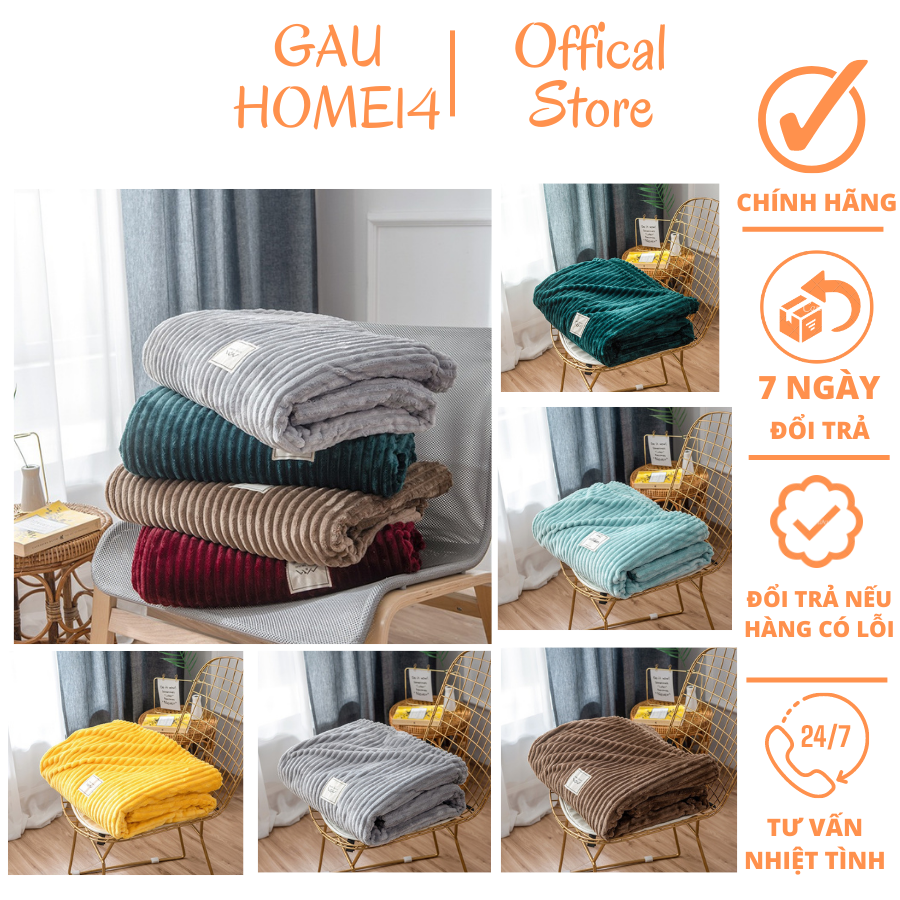 Chăn mền lông tuyết siêu mịn như nhung khổ 2m x 2m2, mền trơn,  một màu