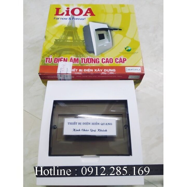 Vỏ tủ điện âm tường Lioa 3/6 MCB, 4/8 MCB