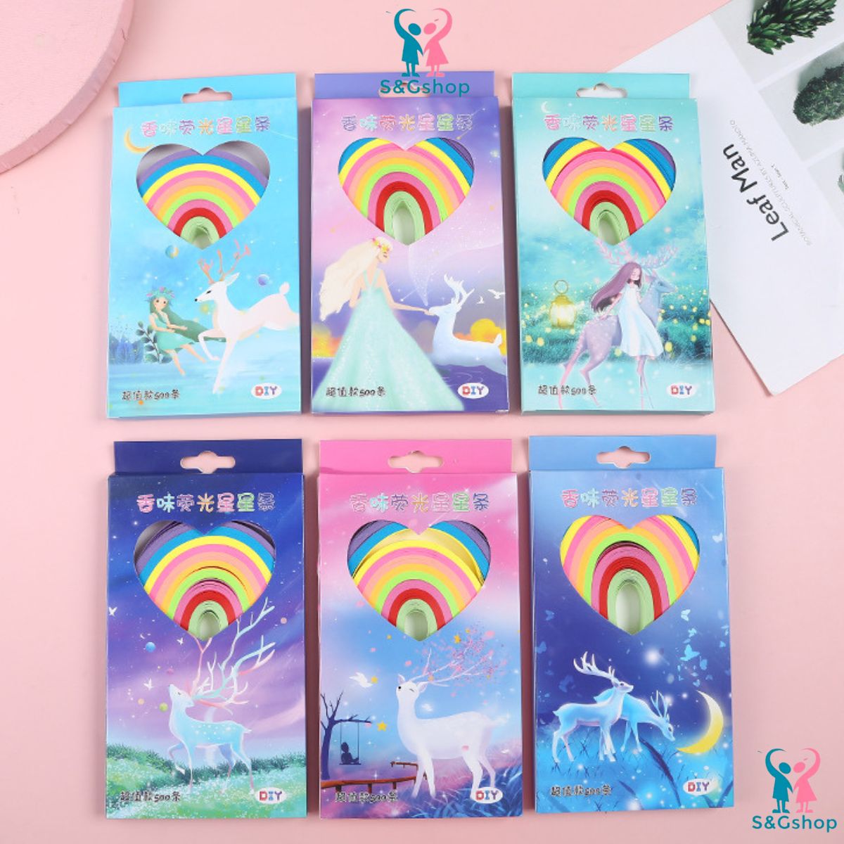 Giấy gấp ngôi sao 440 tờ - giấy xếp sao màu sắc nổi bật