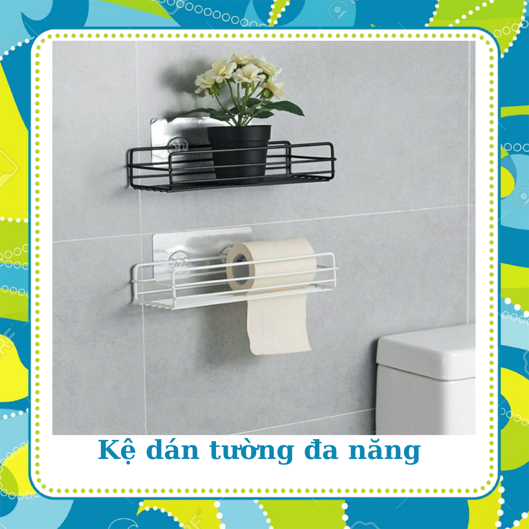 Kệ dán tường nhà tắm đa thông minh bằng sắt chắc chắn decor trang trí MH0053 Myhouse