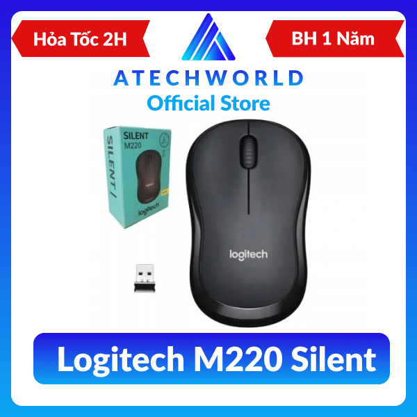 Chuột Không Dây Logitech M220 Silent Không Tiếng Ồn Độ Nhạy Cao BH 1 Năm