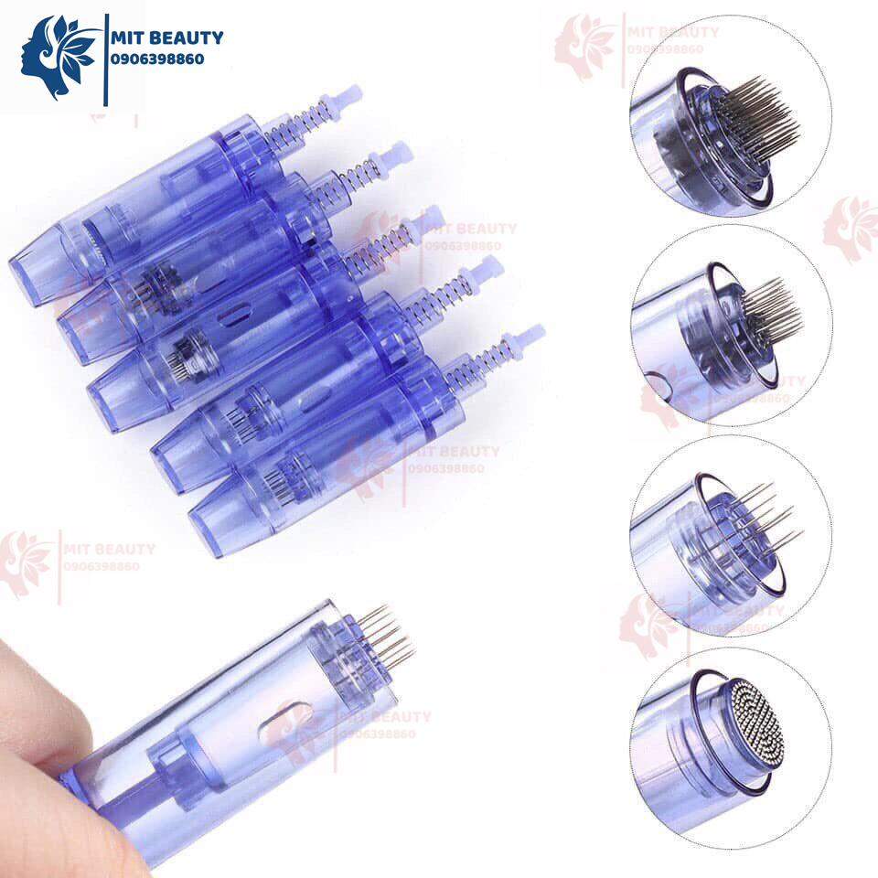 Lẻ 10 Đầu Kim Nano Kim 12 Kim 36 cho Máy Phi Kim Máy Lăn Kim DRPEN Dr Pen cấy tảo cấy phấn hồng sâm Hàn Quốc