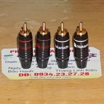 combo 4  đầu hàn jack av loại tốt nakamichi  bằng đồng