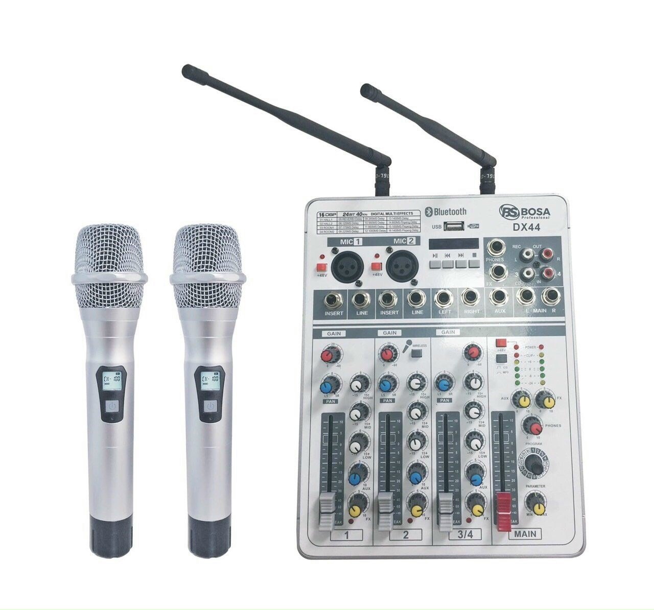 Mixer bosa dx44 tích hợp micro không dây