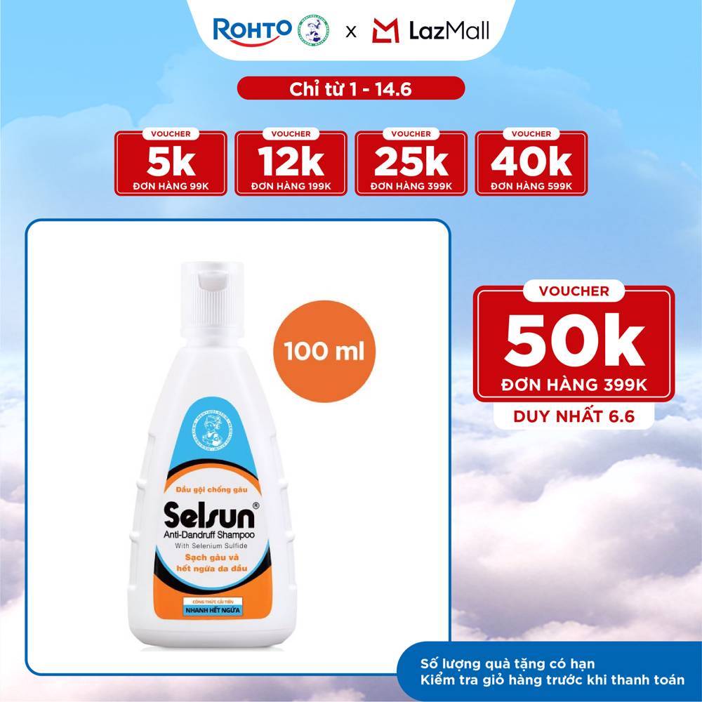 Dầu gội Selsun chống gàu, sạch gàu hết ngứa da đầu Selsun Anti-Dandruff Shampoo 100ml