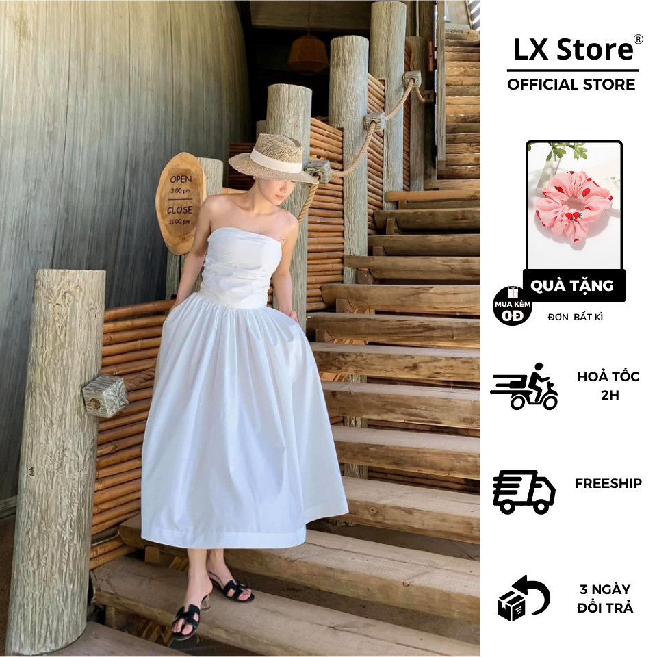 Đầm maxi cúp ngực tùng xoè vivu