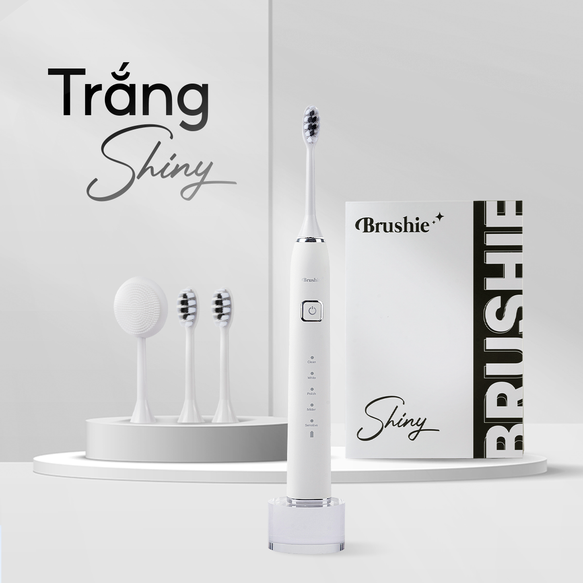[LAZSOCIAL100K 25/6 giảm 15% đơn từ 250K tối đa 100K] Bàn chải điện Brushie 5 chế độ, bàn chải phù hợp cho cả người niềng răng - Hàng chính hãng