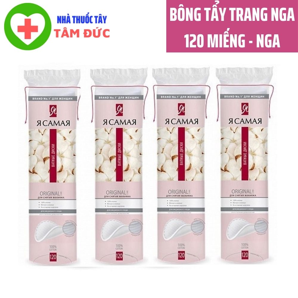 Bông tẩy trang nga 120 miếng - nga
