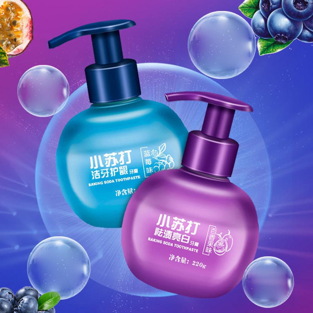 Kem Làm Trắng Răng - Kem Đánh Răng Tẩy Vết Ố Vàng Vôi Răng Baking Soda Vị Hoa Quả 220ml Tẩy Vết Ố Trên Răng Hiệu Quả - Cho Hàm Răng Trắng