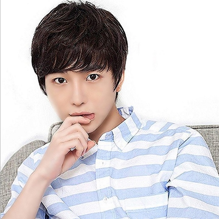 Tóc giả nam nguyên đầu,tóc giả nam cao cấp làm bằng tơ mềm mượt như tóc thật (màu đen) + tặng kèm lưới