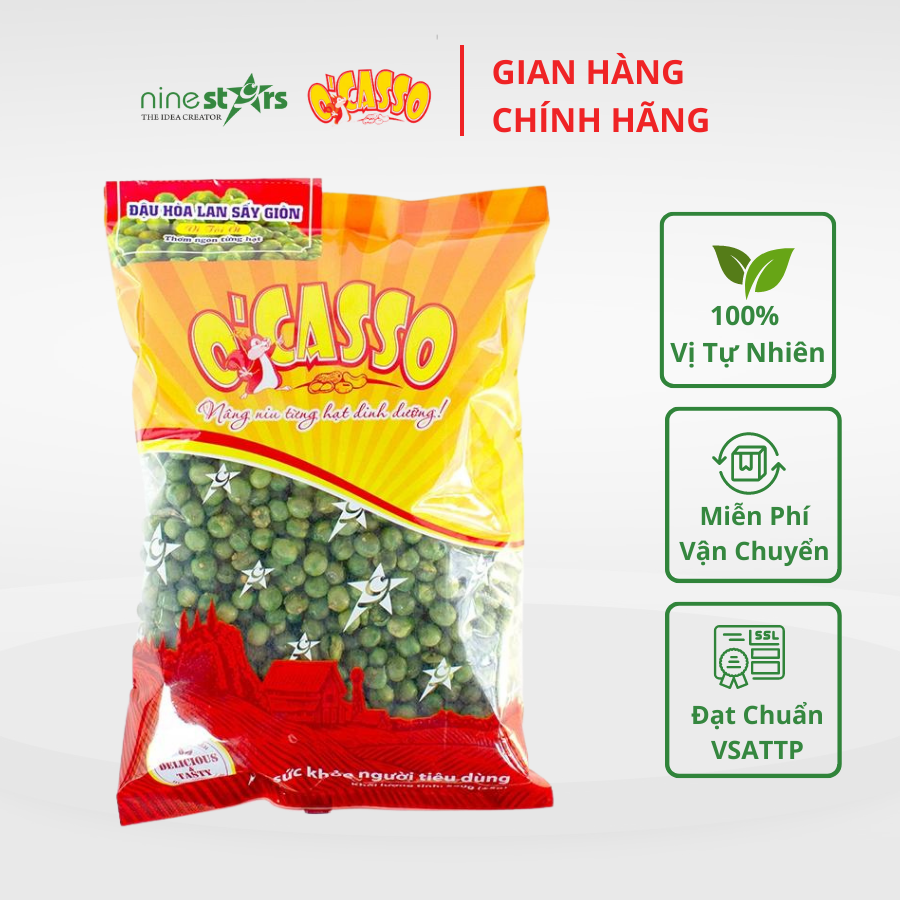 Đậu Hòa lan (Đậu Hà Lan) Sấy Giòn Vị Tỏi Ớt OCasso