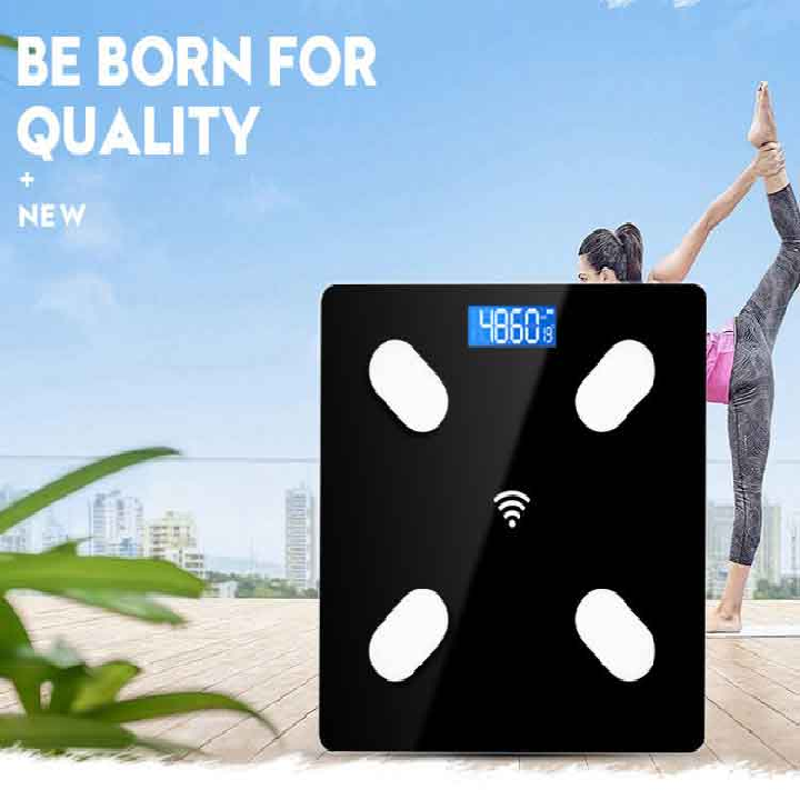 Cân Đo Sức Khoẻ Thông Minh Sạc USB Kết Nối Blutooth Đo Tỷ Lệ Mỡ Thừa , Lượng Nước Trong Cơ Thể Tặng Dây Đo Chiều cao