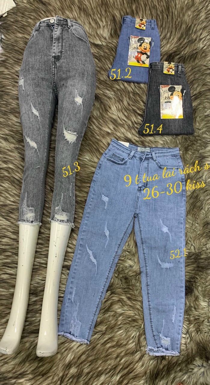 Quan jean nu 9 tac lung cao ,hang cao cap