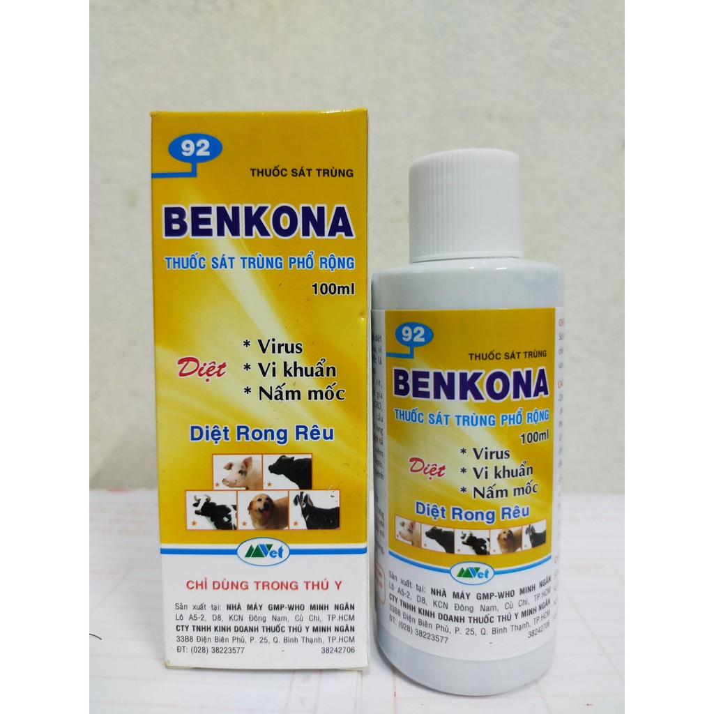 chế phẩm sát khuẩn giá thể, diệt rong rêu, phòng trừ nấm , vi khuẩn cho cây  BENKONA