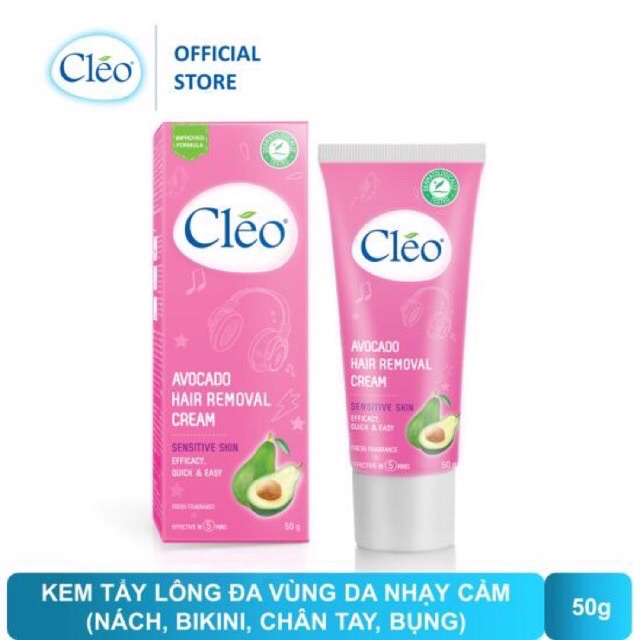 Kem tẩy lông vùng kín CLEO 50G chính hãng