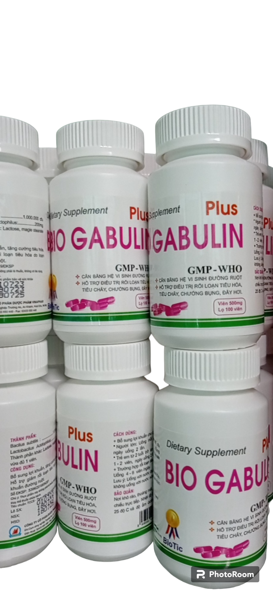 Men tiêu hóa biogabulin plus chai và hộp 100 vn